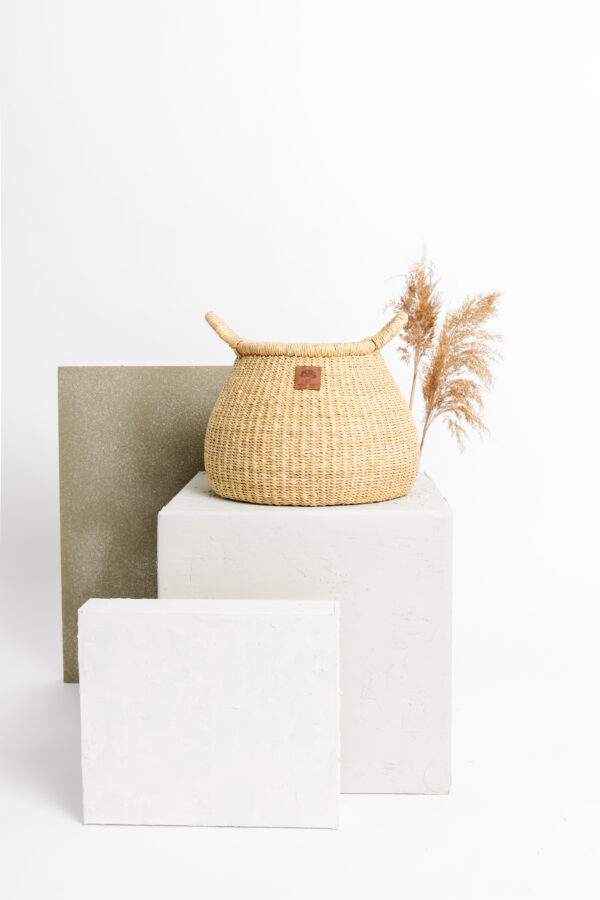 Nella Round Basket Natural