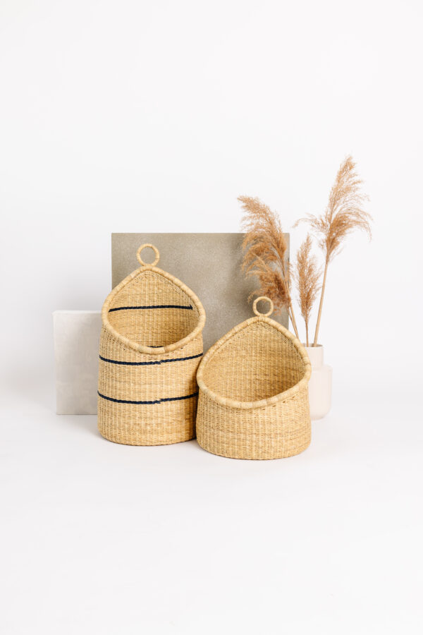 Forsylvia Storage Basket Striped and Natural Set